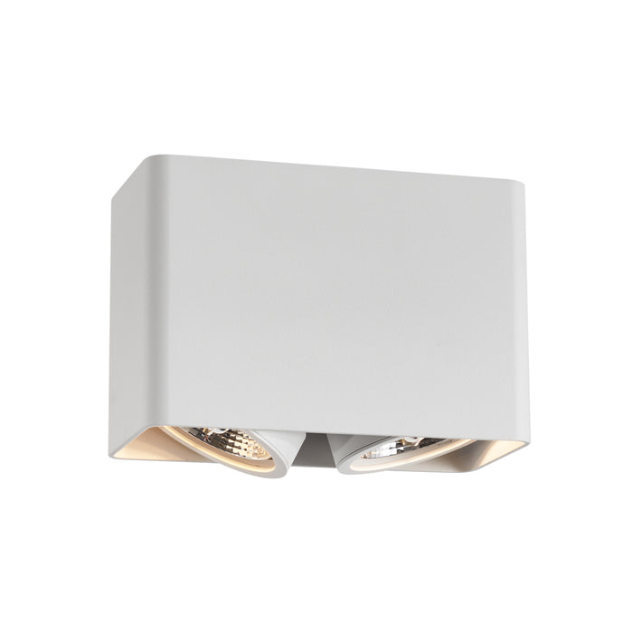 QAZQA Design opbouwspot wit GU10 70mm 2-lichts draai- en kantelbaar -