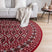 Interieur05 Vintage Vloerkleed Rood Rond Marad 160cm