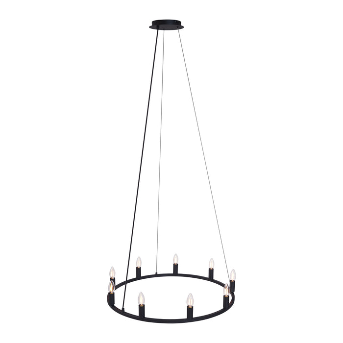 QAZQA Industriële hanglamp zwart 9-lichts - Knight