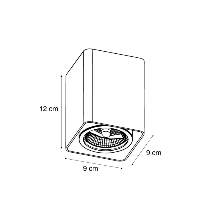 QAZQA Design opbouwspot zwart GU10 70mm draai- en kantelbaar - Vox