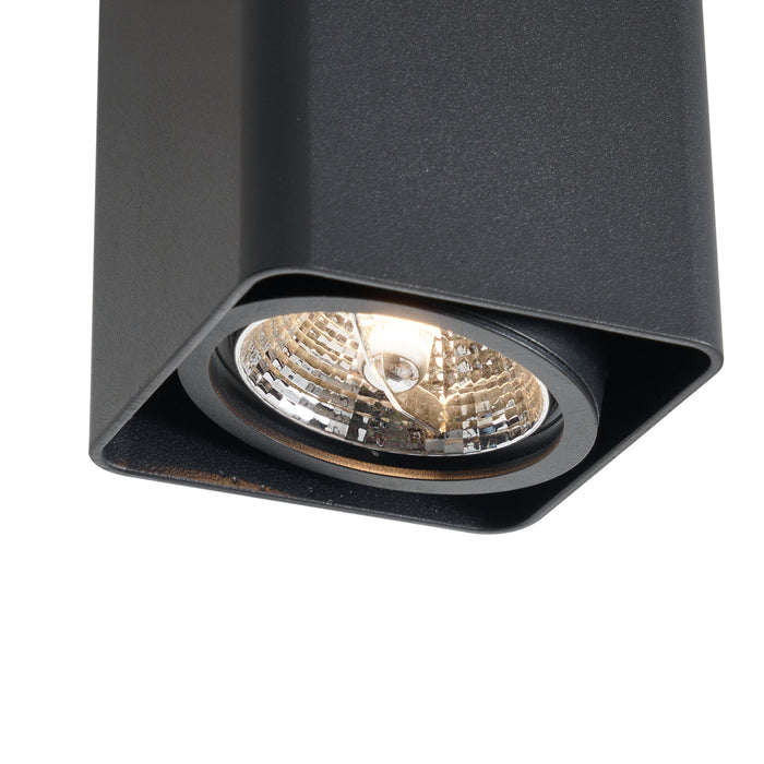 QAZQA Design opbouwspot zwart GU10 70mm draai- en kantelbaar - Vox