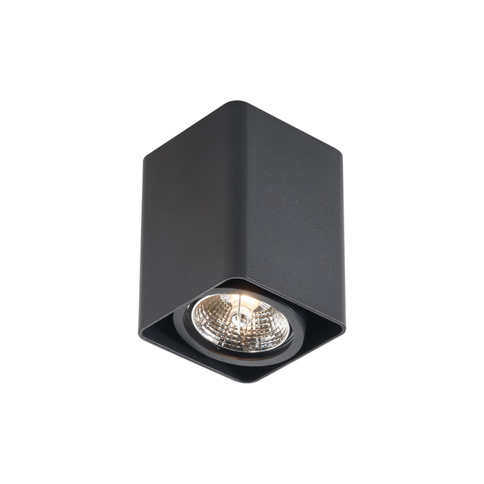 QAZQA Design opbouwspot zwart GU10 70mm draai- en kantelbaar - Vox