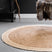 Eva Interior - Rond Vloerkleed - Jute - Naturel|Wit