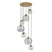 QAZQA Art Deco hanglamp goud met regenboog glas 7-lichts - Sandra