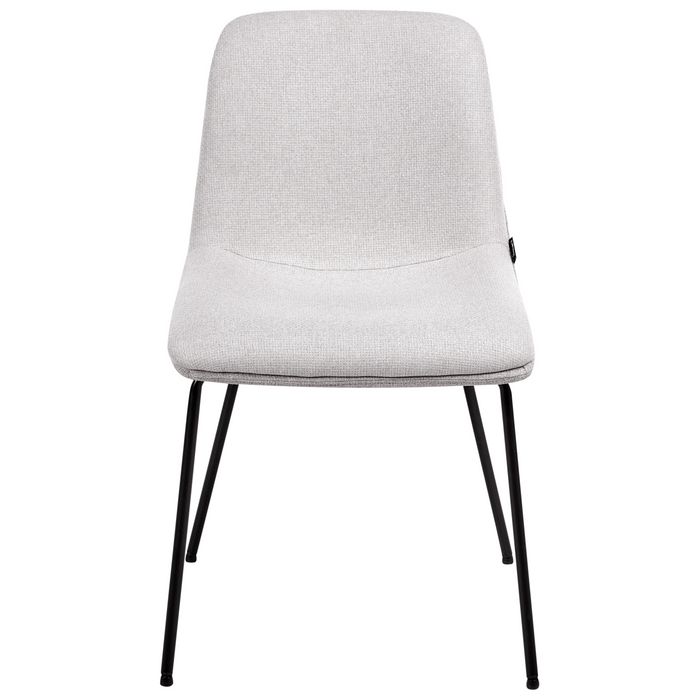 Beliani - LORIDA - Eetkamerstoel set van 2 - Lichtgrijs - Stof