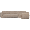 WOOOD Baggy Hoekbank Rechts - 3D Chenille - Zand - 81x396x214