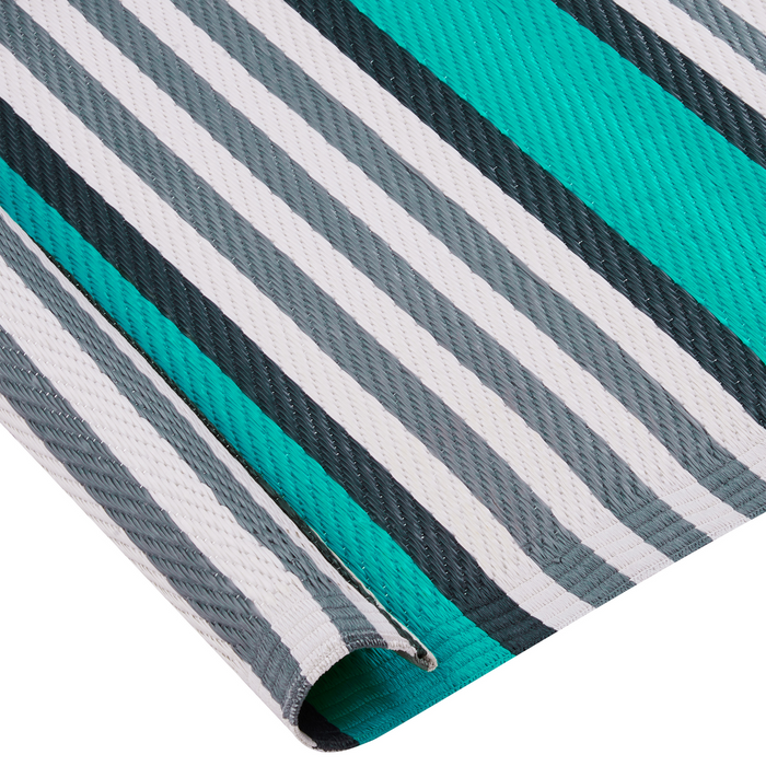 Beliani-SAUGOR-Outdoor vloerkleed-Turquoise-120 x 180 cm-Synthetisch
