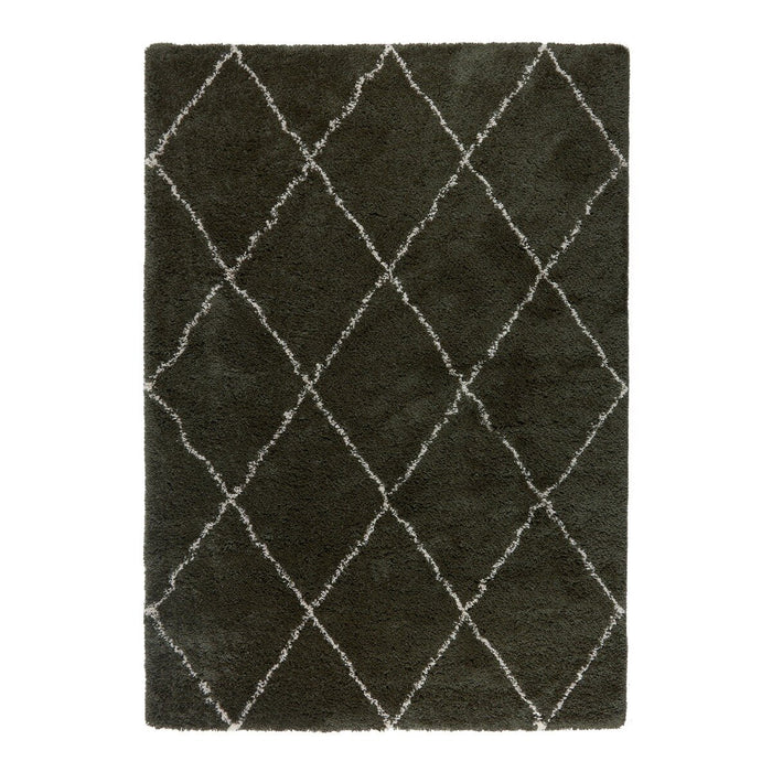 Interieur05 Vloerkleed Berber Kriskros Groen|Wit 200x290cm