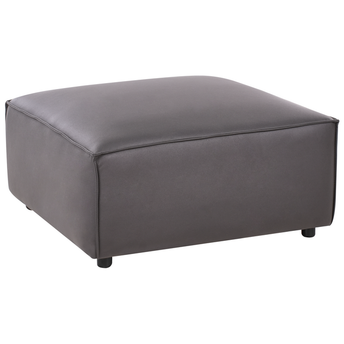 Beliani - BRANDE - Ottomaan - Zwart - Kunstleer