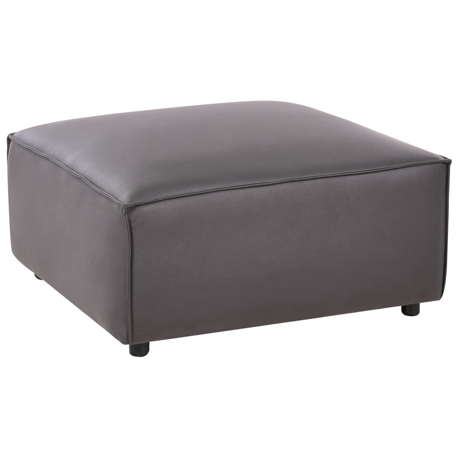 Beliani - BRANDE - Ottomaan - Zwart - Kunstleer