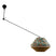 QAZQA Hanglamp zwart met dubbele velours lampenkap blad dessin en
