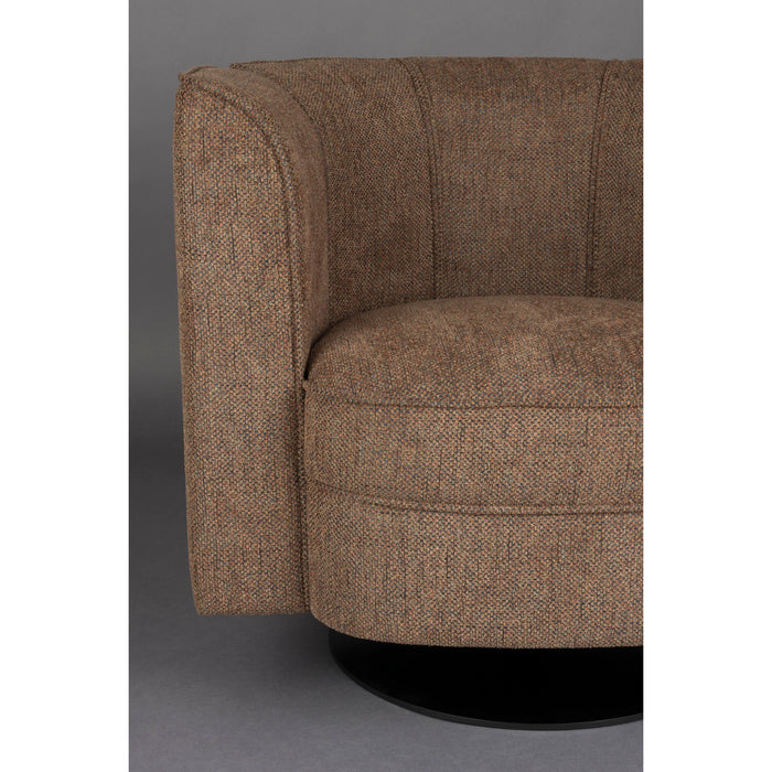 Dutchbone Flower Fauteuil| Draaistoel Bruin