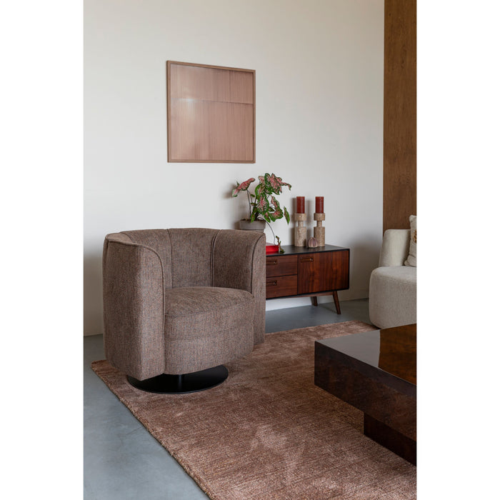 Dutchbone Flower Fauteuil| Draaistoel Bruin
