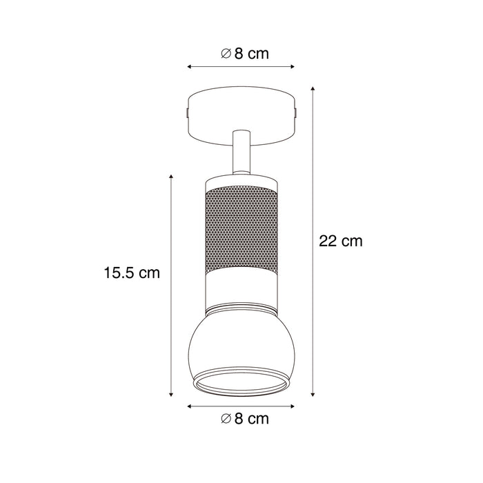 QAZQA Moderne plafondspot donker brons draai- en kantelbaar - Veerle
