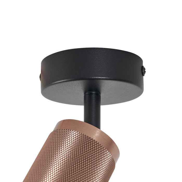 QAZQA Moderne plafondspot donker brons draai- en kantelbaar - Veerle