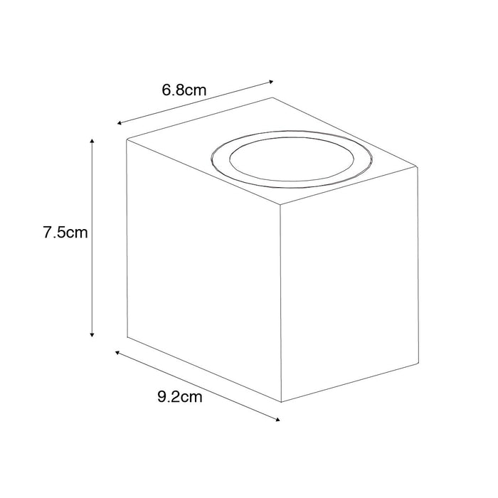 QAZQA Smart buiten wandlamp zwart IP65 incl. Wifi GU10 50mm - Baleno