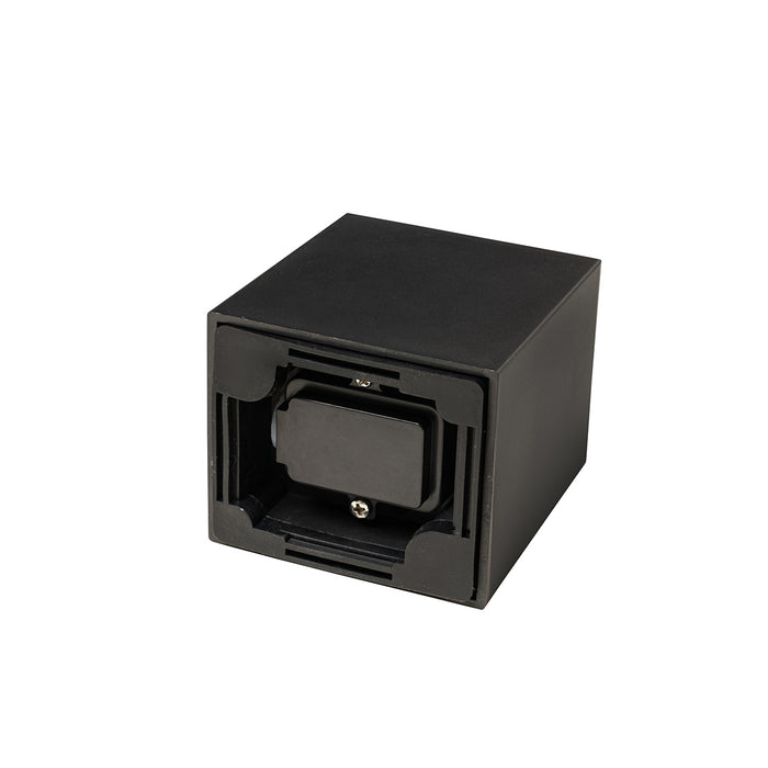 QAZQA Smart buiten wandlamp zwart IP65 incl. Wifi GU10 50mm - Baleno