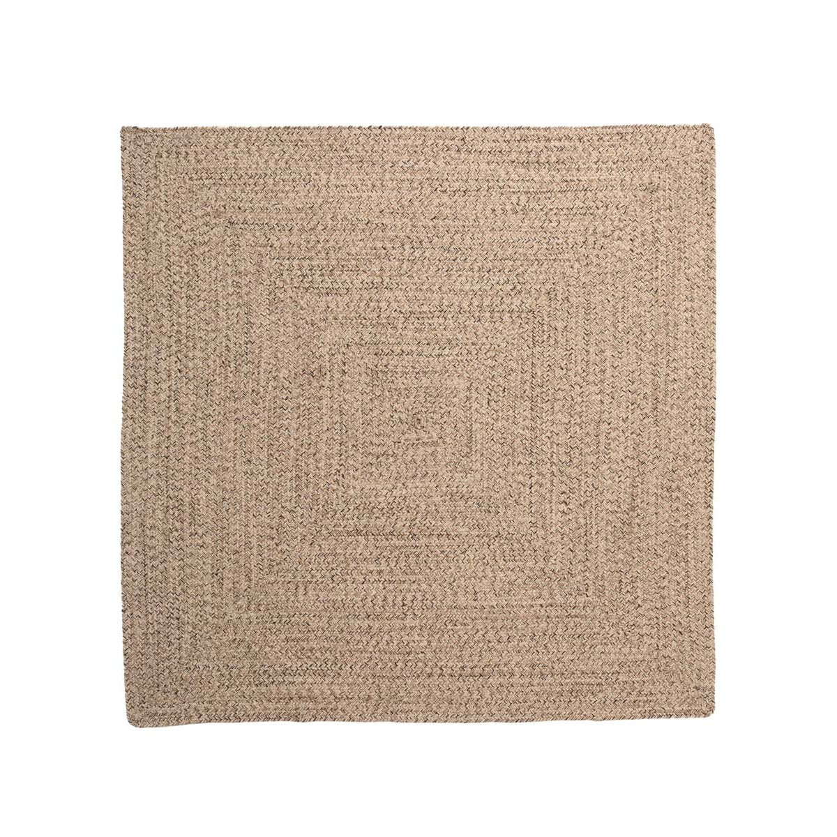 Boho&me Vloerkleed katoen vierkant - Joy beige|wit - 150x150 cm
