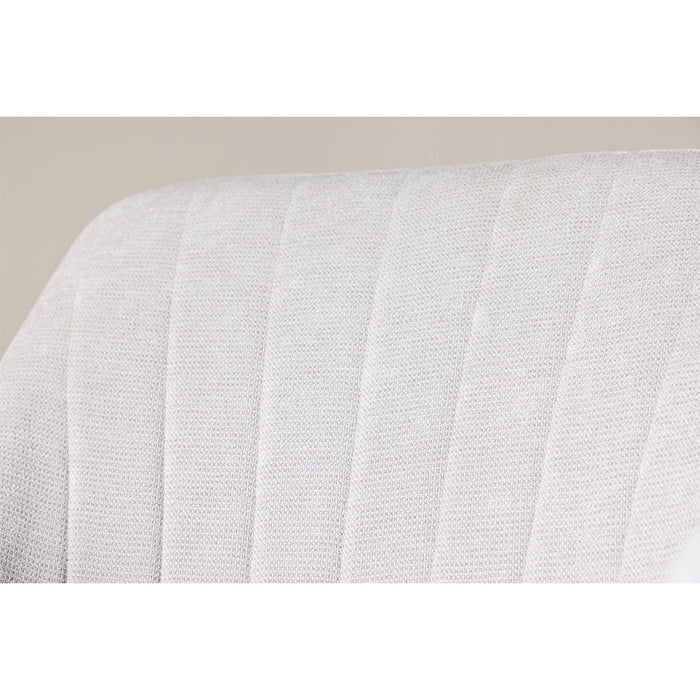 Hioshop Comfort eetkamerstoel met armleuning lichtgrijs.