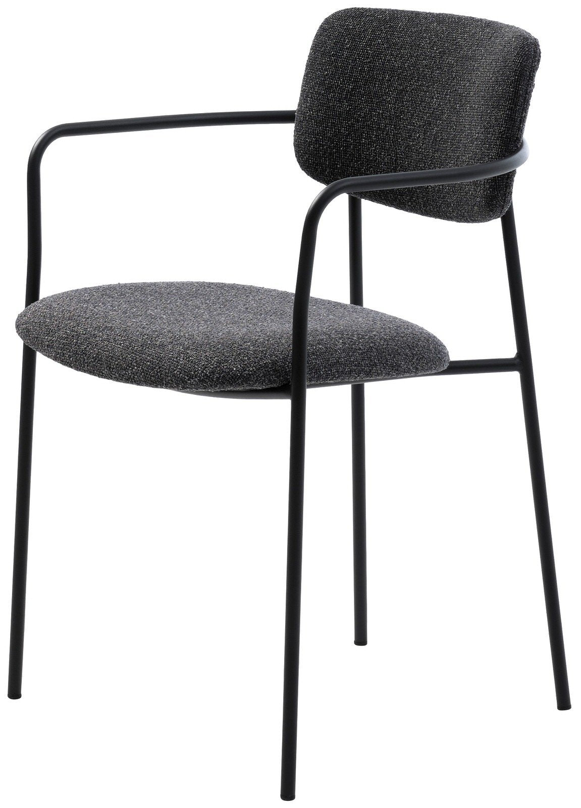 Hygge Interiors Zama Melange Donkergrijs Eetkamerstoel set van 2