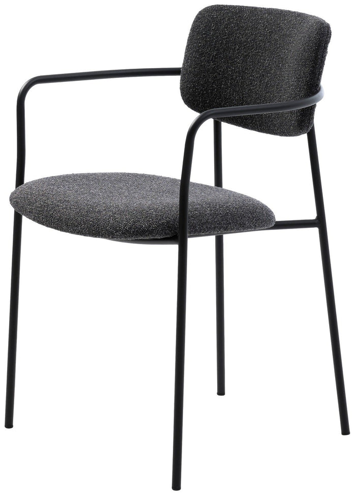 Hygge Interiors Zama Melange Donkergrijs Eetkamerstoel set van 2