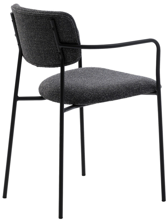 Hygge Interiors Zama Melange Donkergrijs Eetkamerstoel set van 2