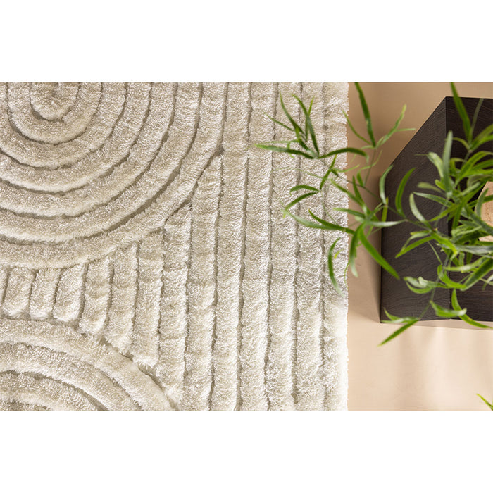 Hioshop Niklas vloerkleed 230x160cm wit.