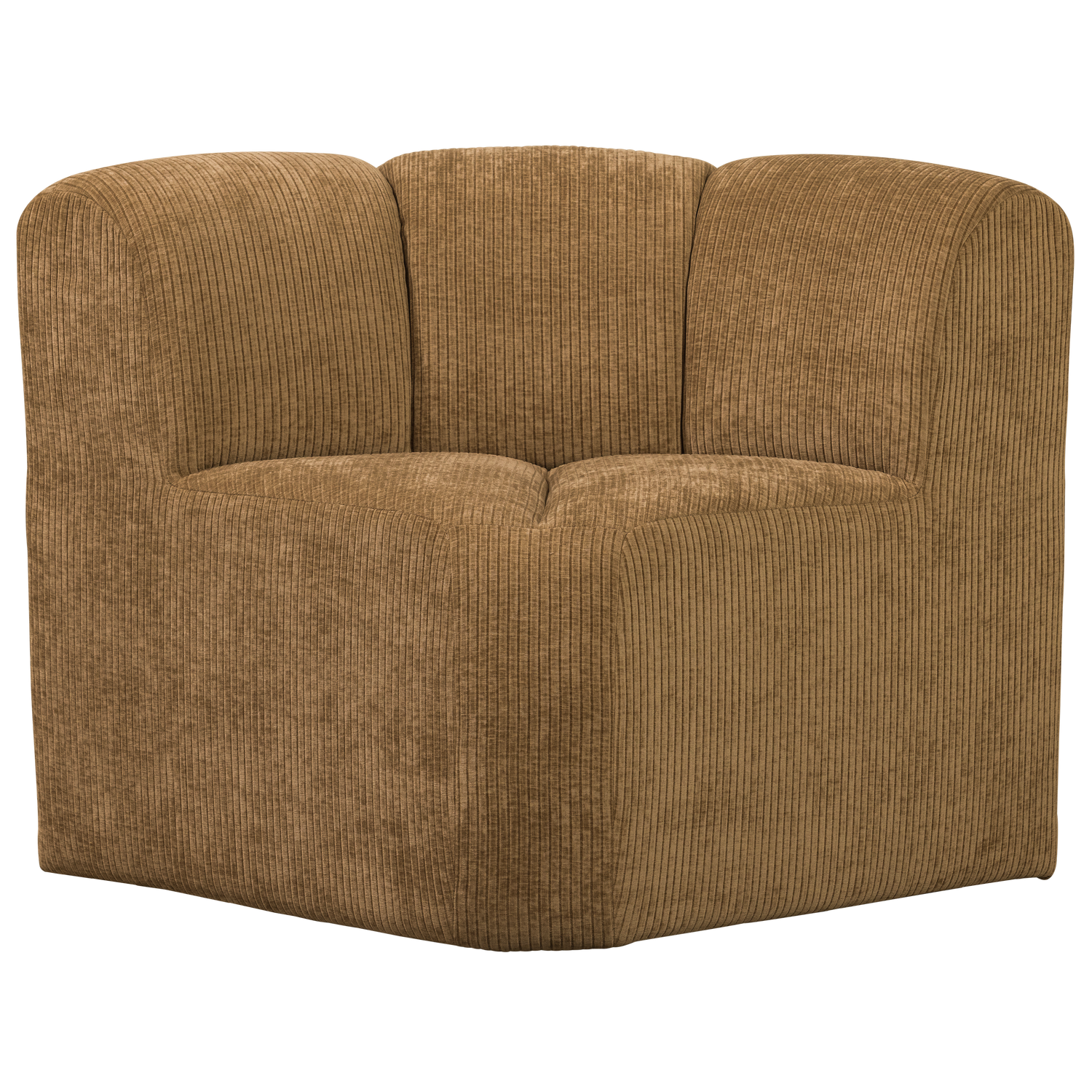 WOOOD Mojo Eetbankje Hoek Met Rugleuning - Ribstof - Honing Geel