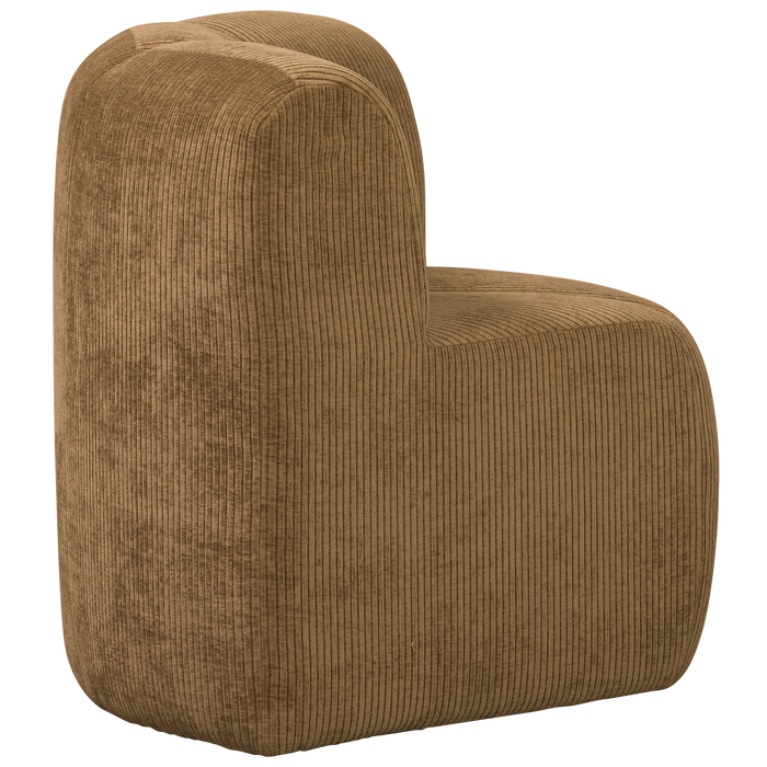 WOOOD Mojo Eetbankje Hoek Met Rugleuning - Ribstof - Honing Geel