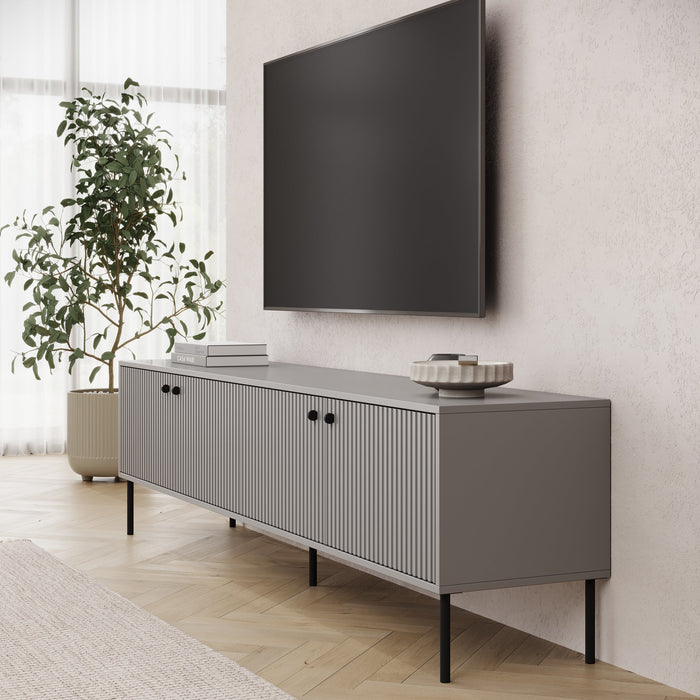 Meubella - TV-Meubel Ilux - Grijs - 204 cm