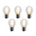 LUEDD Set van 5 E27 dimbare LED lampen filament G45 helder 4W 470 lm