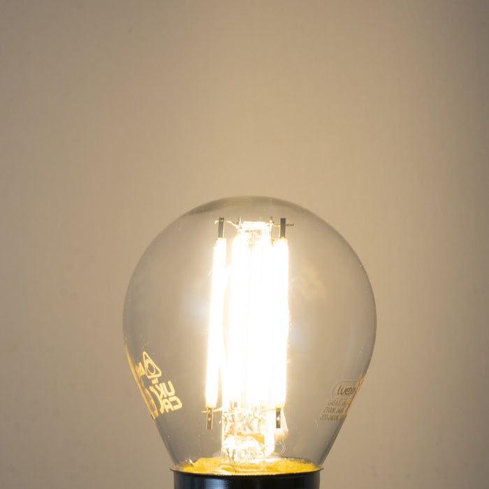 LUEDD Set van 5 E27 dimbare LED lampen filament G45 helder 4W 470 lm