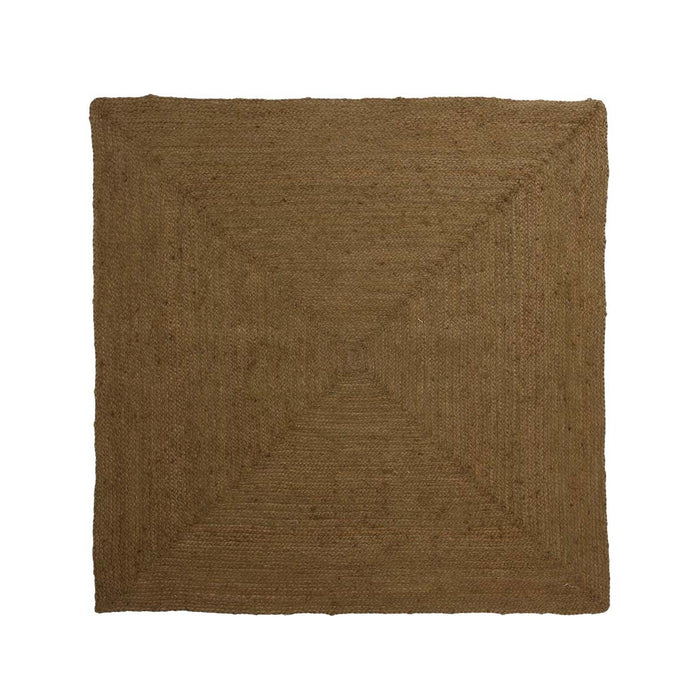 Boho&me Jute vloerkleed vierkant - Pure olijfgroen - 300x300 cm