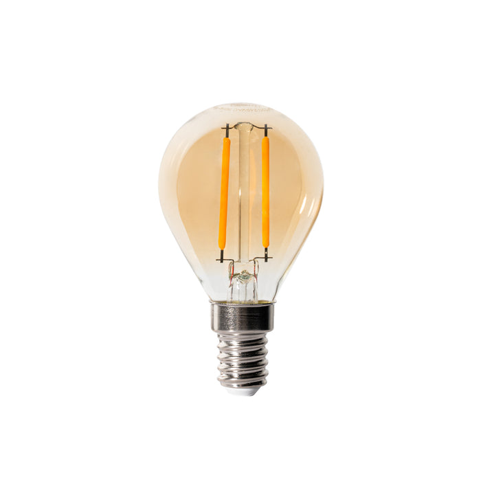 LUEDD E14 dimbare LED lamp P45 goud 3W 250 lm 2200K