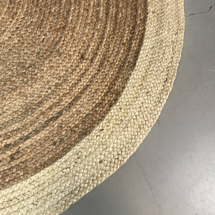 Eva Interior - Rond Vloerkleed - Jute - Naturel|Wit