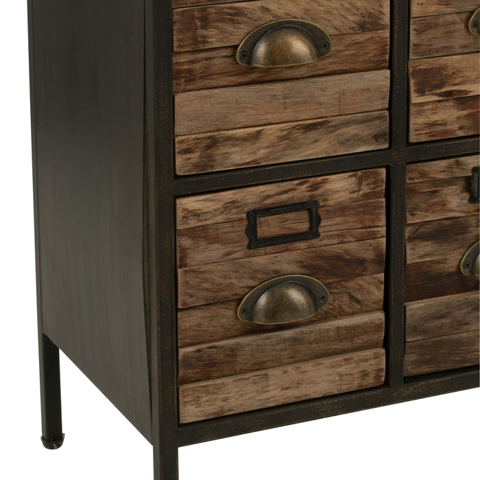 J-Line kast 16 Schuiven - hout|metaal - bruin