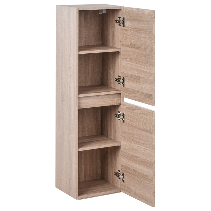 Beliani - URUCU - Wandgemonteerde badkamerkast - Lichtbruin - MDF