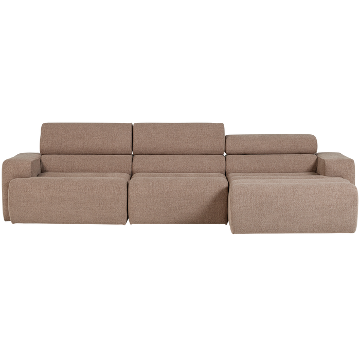 WOOOD Novi Chaise Longue Bank Rechts - Polyester - Taupe