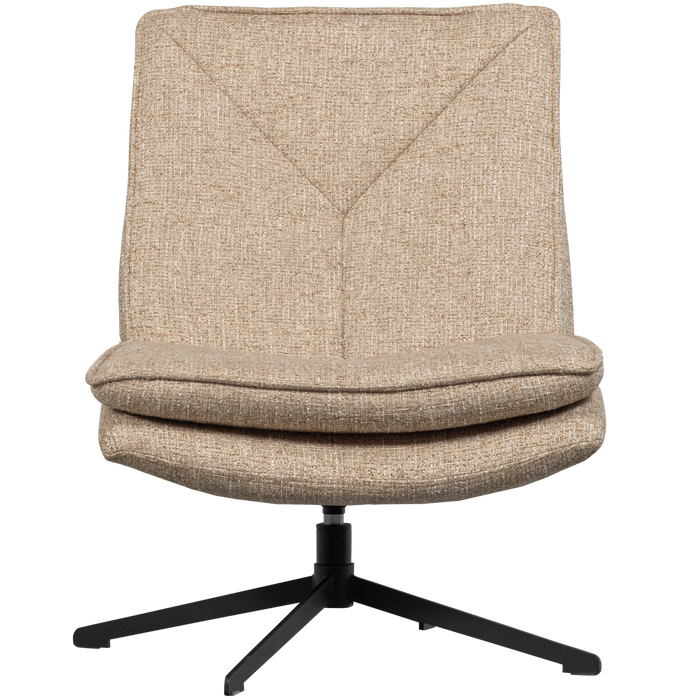 WOOOD Milaro Draaifauteuil - Polyester - Naturel Melange - 88x75x94