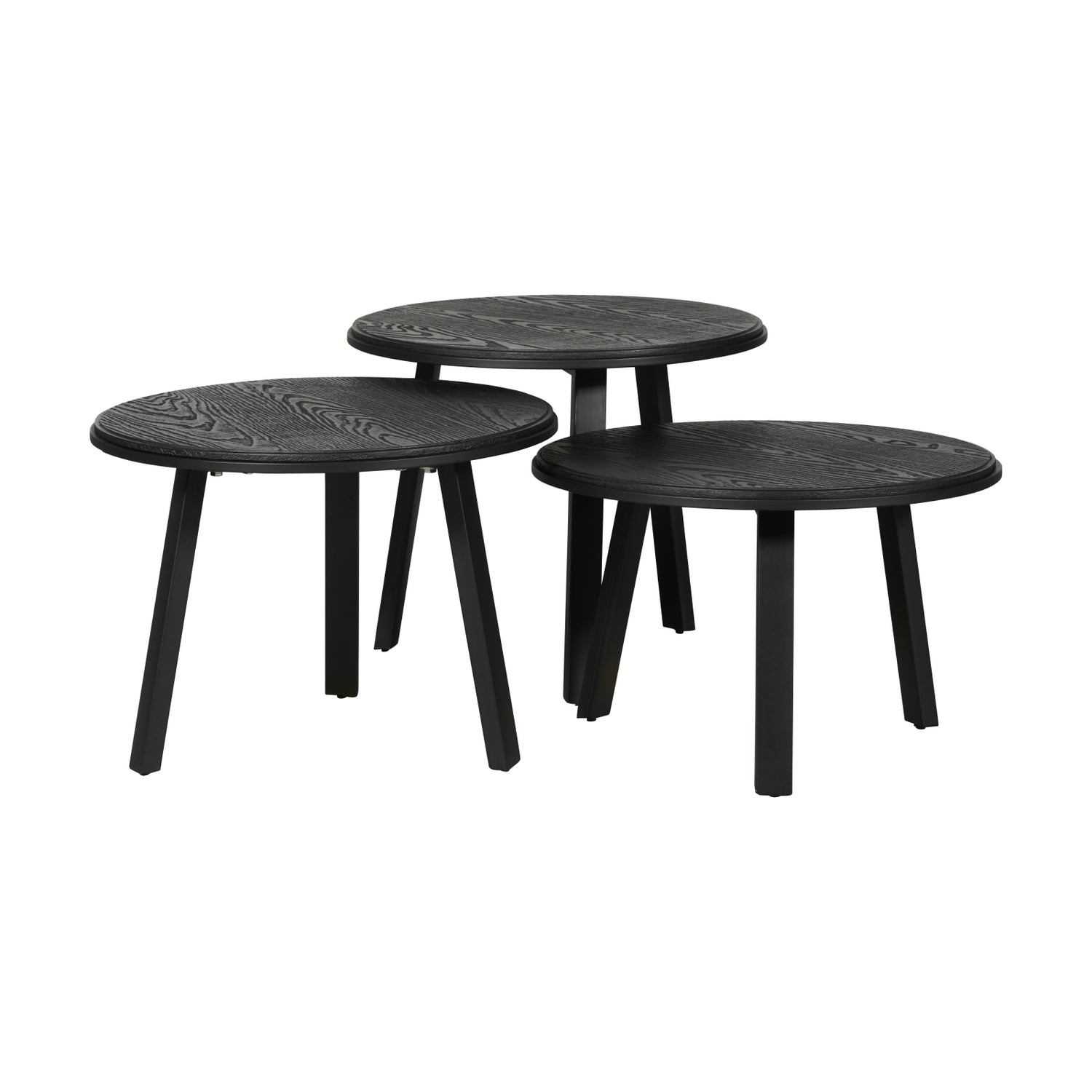 Salontafel (set Van 3) Reims - Zwart - Metaal
