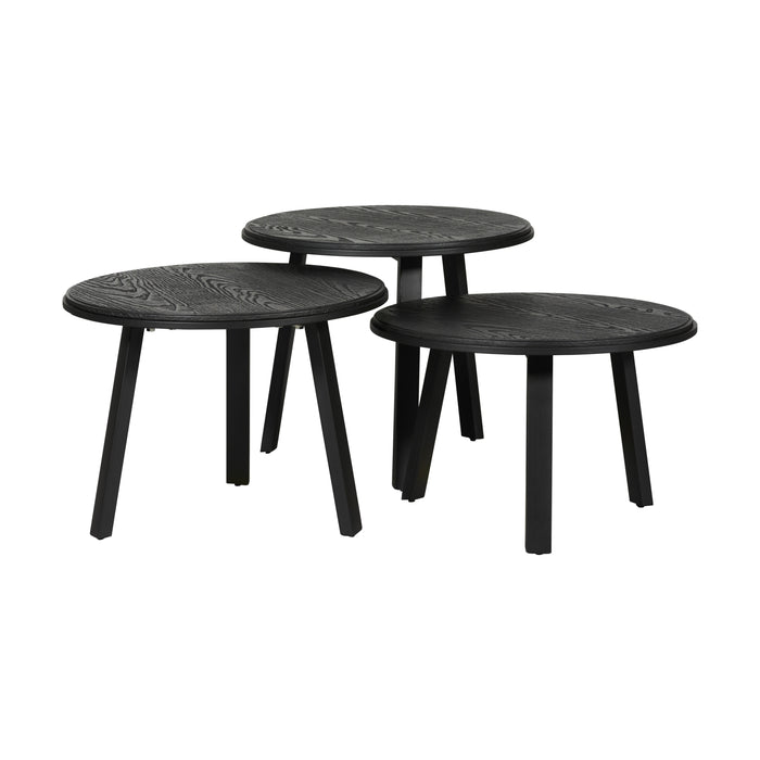 Salontafel (set Van 3) Reims - Zwart - Metaal