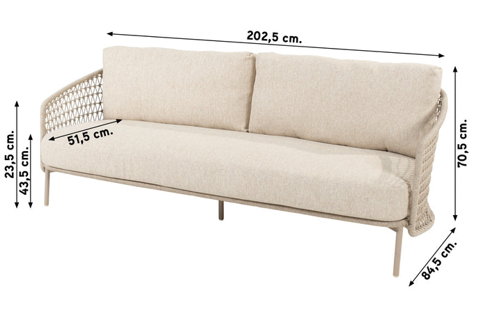 Puccini stoel-bank loungeset - 3-delig