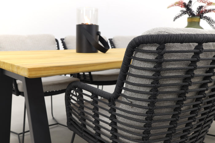 4 Seasons Fabrice Antraciet|Ambassador 240x100 cm. tuinset - 7 delig