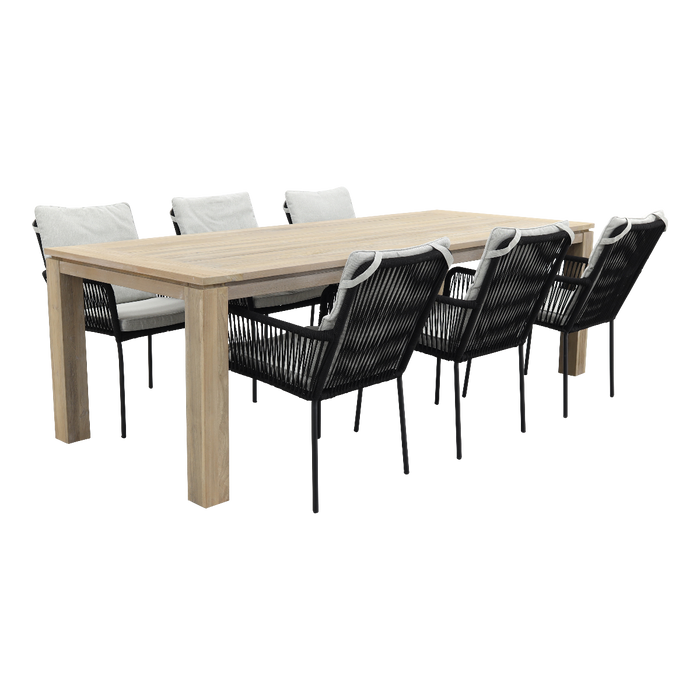 VDG Teresa Black|Rome grey 240 cm. tuinset – 7-delig