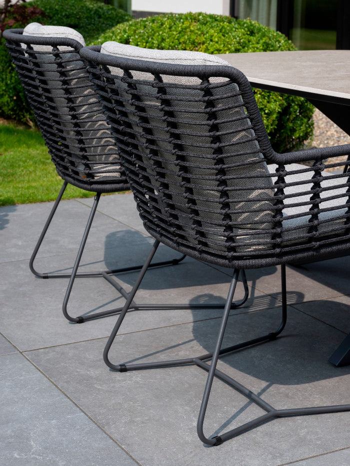 4-Seasons Fabrice tuinstoel - Antraciet (1 stuk)