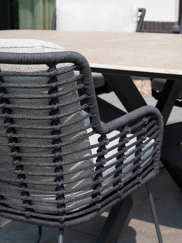 4-Seasons Fabrice tuinstoel - Antraciet (1 stuk)