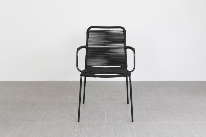 VDG Denver Rope stapelbare tuinstoel - Zwart