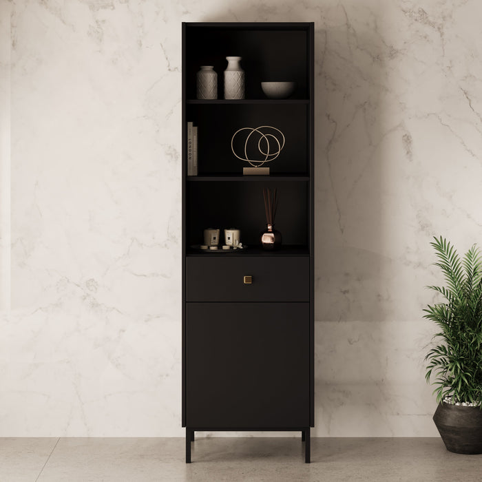 Meubella - Boekenkast Norment - Zwart - 54 cm