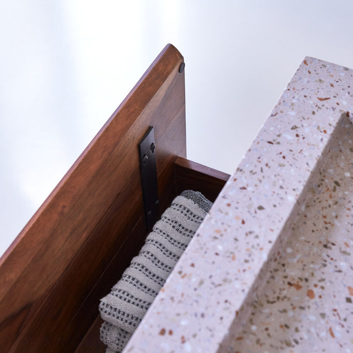 Tikamoon - Nova - Massief palissanderhouten en terrazzo premium badka…