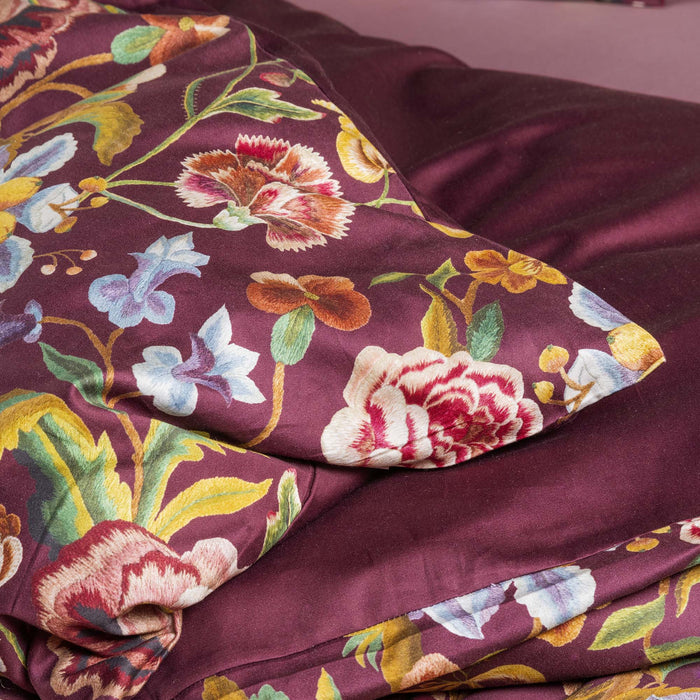 Essenza Rosanella Dekbedovertrek 200 x 200|220 cm - Mauve Wine